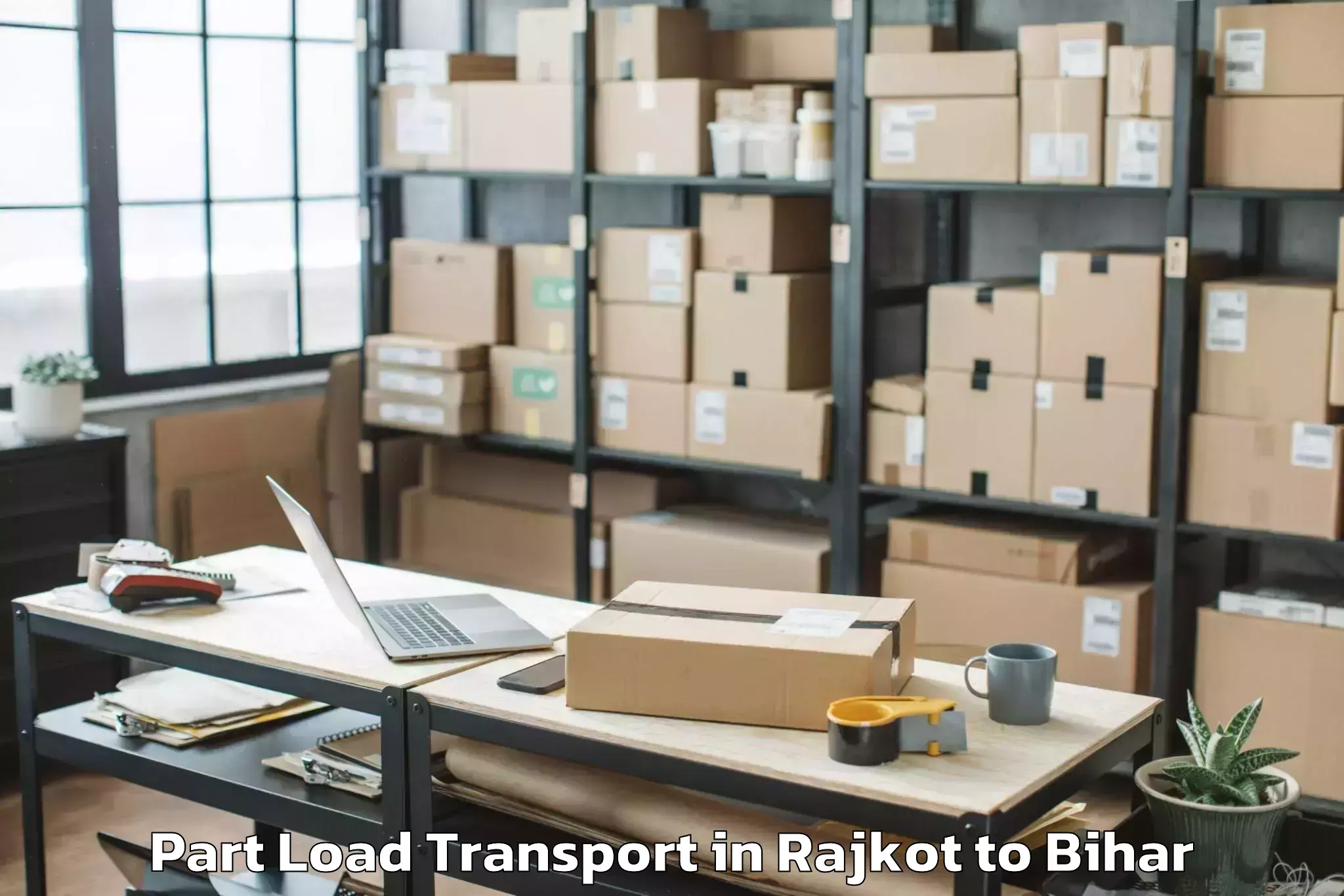 Easy Rajkot to Mohiuddinagar Part Load Transport Booking